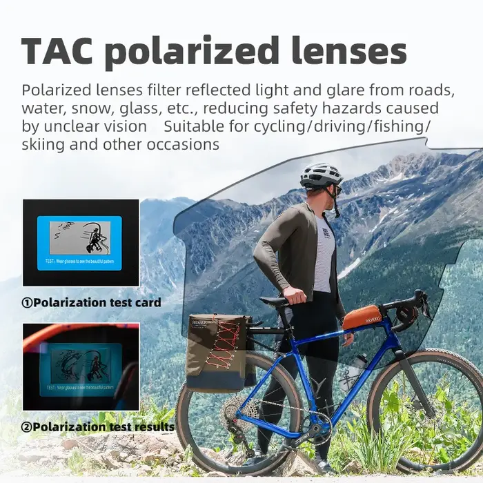 ROCKBROS lunettes de cyclisme polarisées hommes femmes protection solaire lunettes de sport de plein