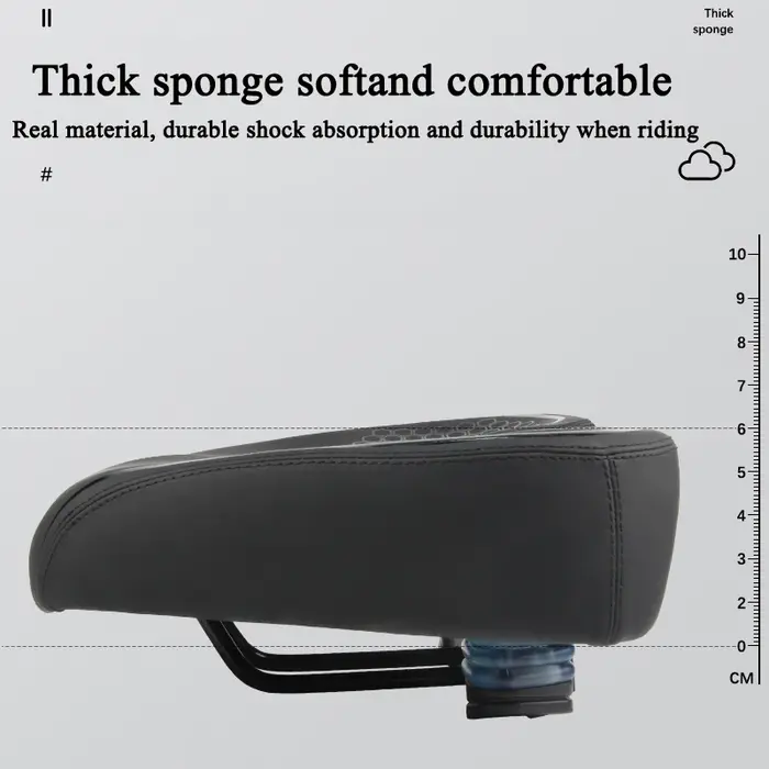 DRCKHROSComfortable selle de vélo Double Absorption des chocs siège de cyclisme de banlieue haute élastique élargir vtt