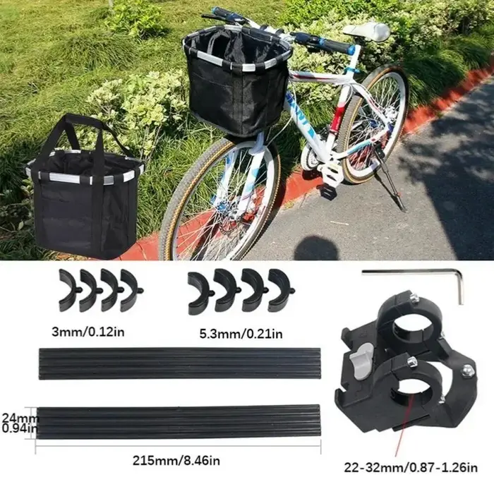 Panier avant de vélo 2-en-1 détachable pour petit animal de compagnie
