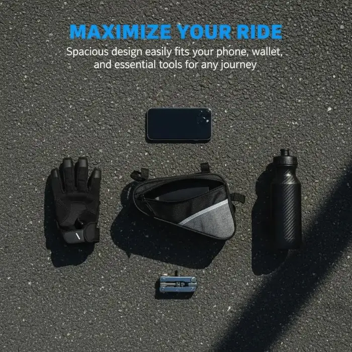 Sac de vélo triangulaire étanche de 1 L pour cadre avant