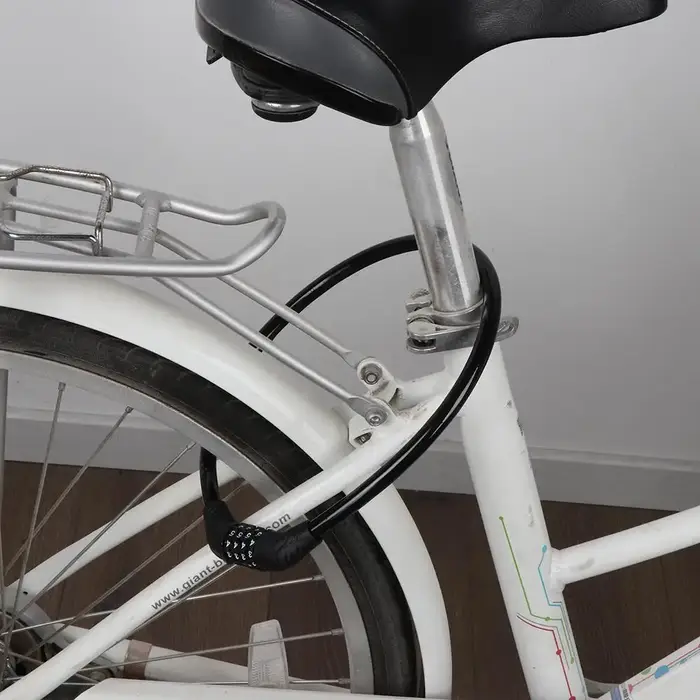 Serrure de vélo à numéro combiné à 4 chiffres, solide et robuste, sécurité du Cycle, câble en acier,