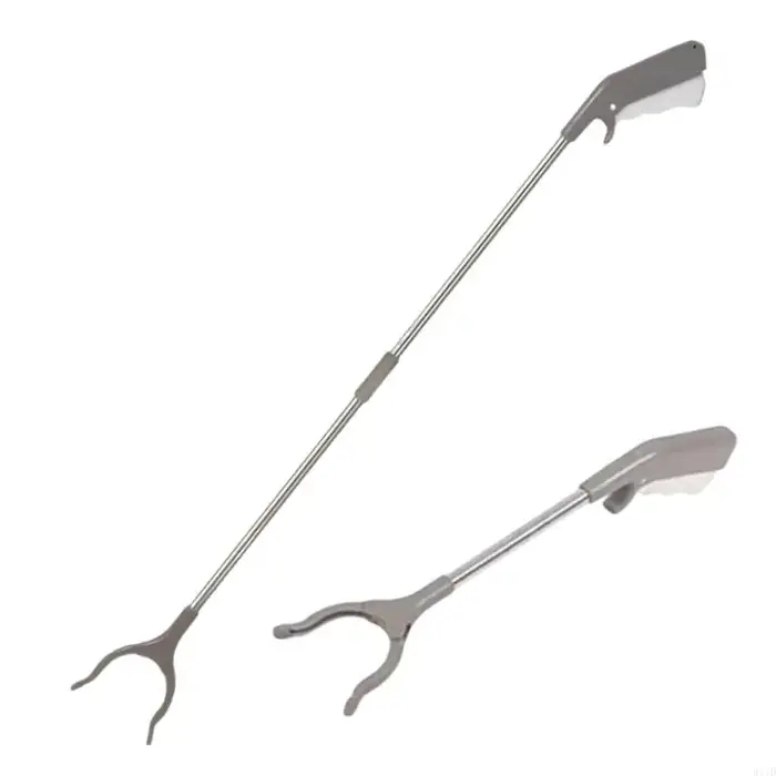 Paquet 2 dispositifs maintien pliables avec tige extensible 83cm barre droite 40cm pour une utilisation