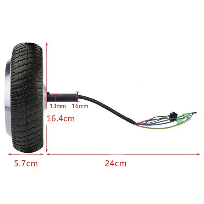 Roue de moteur de Scooter auto-équilibrée 6 5 pouces avec pneu 36V 350W moteur sans brosse Compatibl