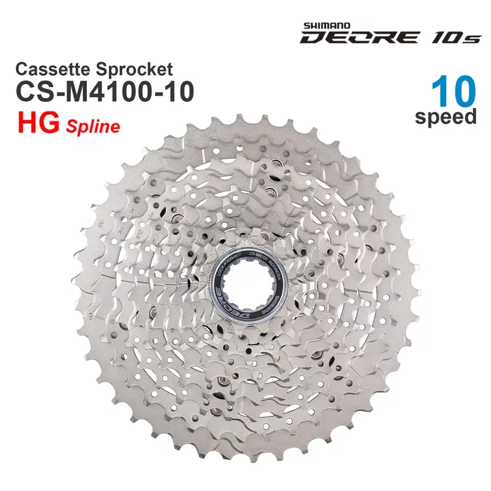 SHIMANO DEORE M4100 Pignon de cassette 10 V CS-M4100 10 vitesses - HYPERGLIDE -11-46T, 11-42TOrigina