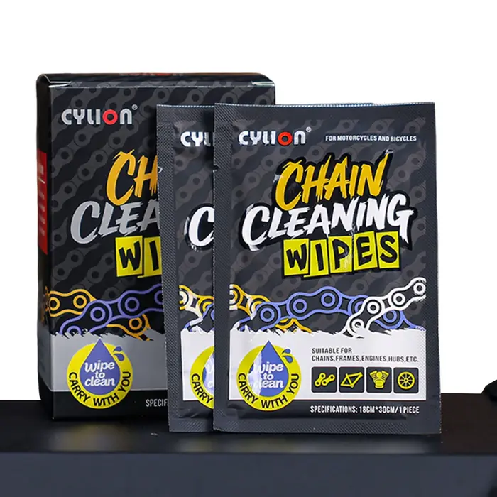 Lingettes de nettoyage de chaîne de vélo réutilisables