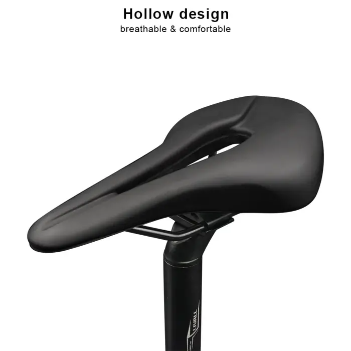 Selle de vélo en cuir PU, Design creux respirant, siège doux et confortable, vtt, vélo de route, cou