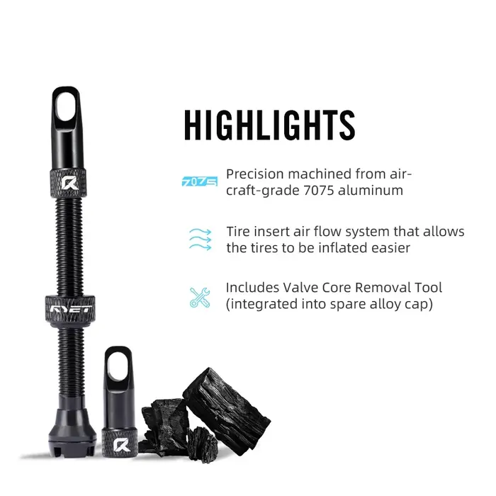 Vannes Tubeless RYET Presta 44/60/70/80mm