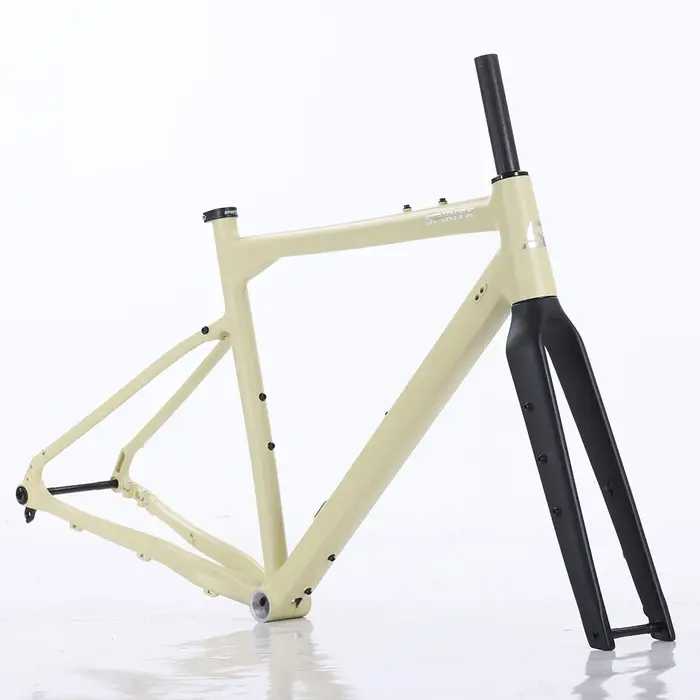 Cadre de vélo de route à axe traversant avec couleur de fourche avant en Fiber de carbone peut être personnalisé