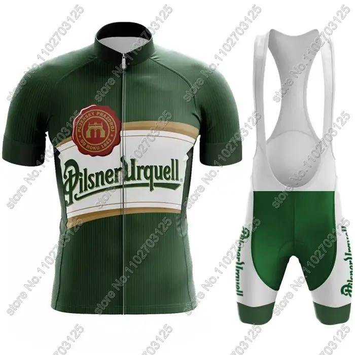 Drink Beer 2025 Maillot de cyclisme ensemble vert vêtements vélo de route chemises tchèques costume