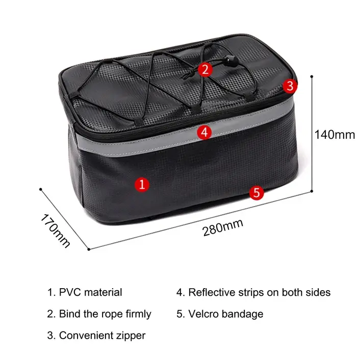 B SOUL sacs arrière de voyage de grande capacité pour porte-vélo électrique sacoche de support sac de rangement de porte-moto sac suspendu de vélo