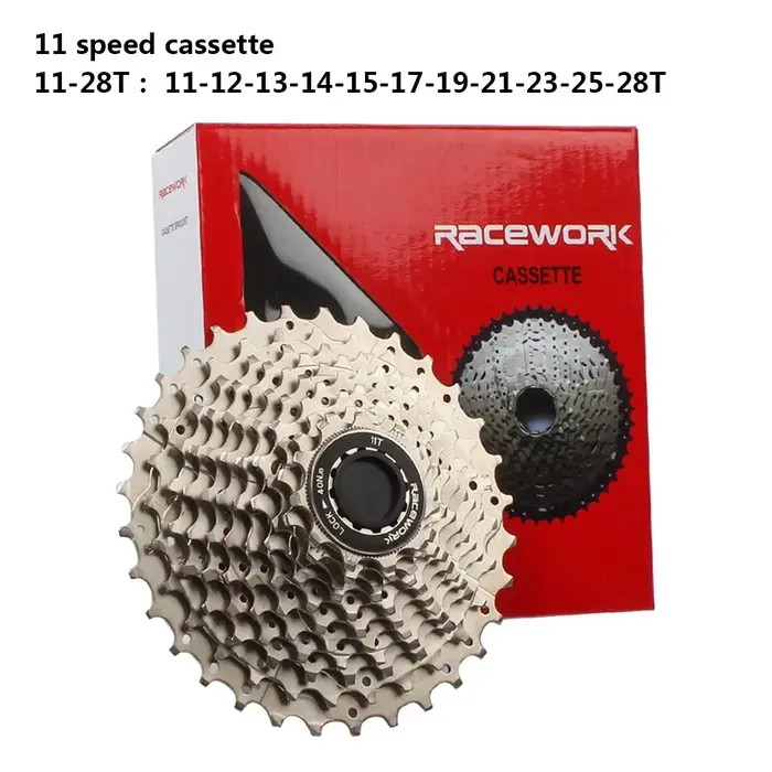 Vélo de route 11 vitesses 11-28/32T Cassette vélo de gravier roue libre ultralégère 22s volant d'ine