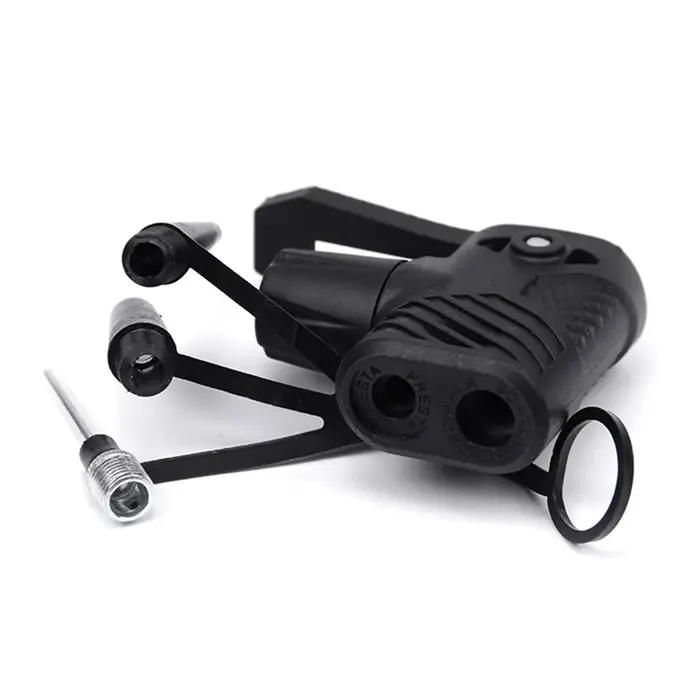 Pompe à air portable pour vélo, gonfleur avec buse, adaptateur pour touriste
