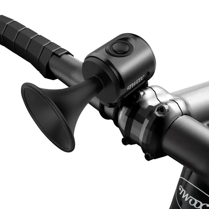 TWOOC klaxon électronique de vélo son d'avertissement fort batterie CR2032 120dB IPX4 étanche adapté