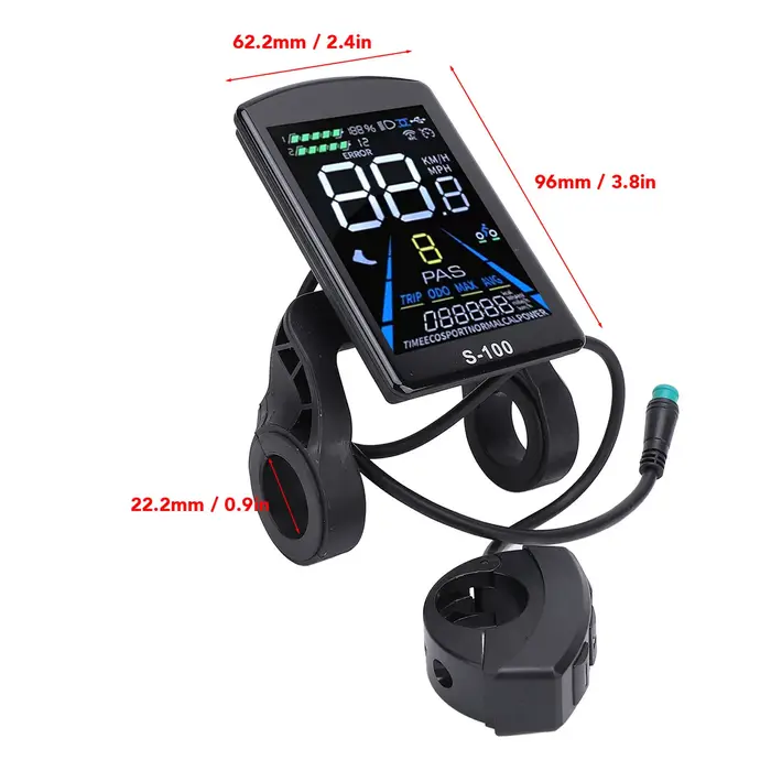 Écran de panneau de vélo électrique robuste 24V 36V 48V 60V 72V