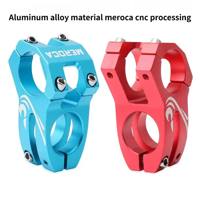 Tige de guidon MEROCA MTB 45 mm, tige courte creuse pour vélo, 28,6*31,8 mm, tige de guidon pour vélo de montagne et de route, en alliage d'aluminium.