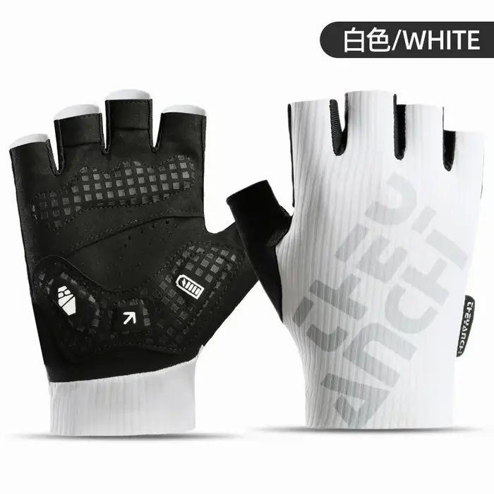 Gants de cyclisme demi-doigts avec paumes SBR antidérapantes, absorption des chocs, respirants, pour