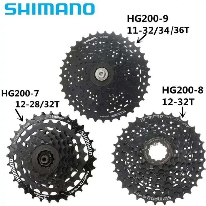 SHIMANO Tourney HG200 7s 12-28T/12-32T 8s 12-32T 9s 11-32/34T Cassette CS-HG200-7/8/9 pour vélo de montagne Original