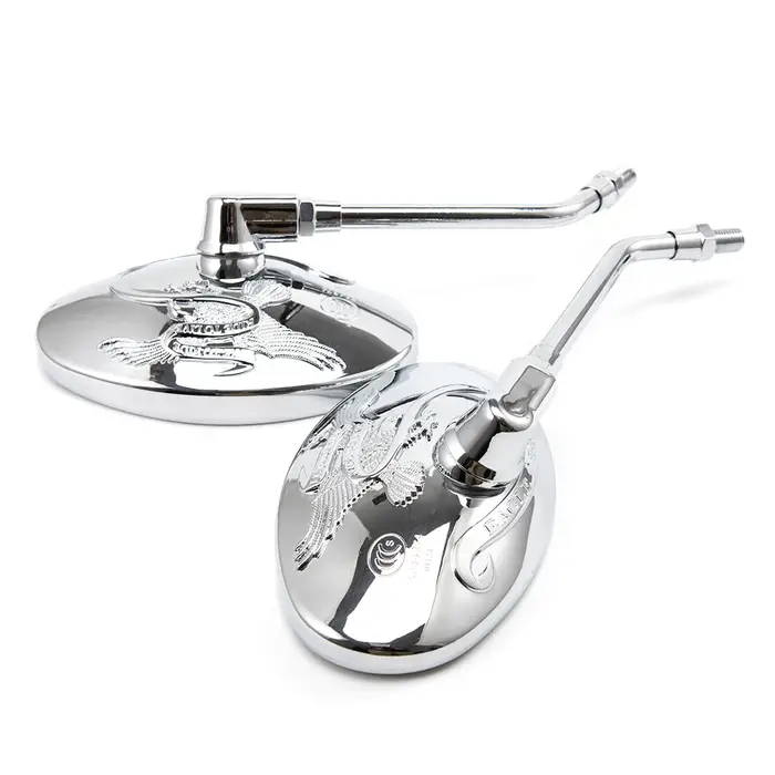 Rétroviseur universel pour moto et motocyclette électrique coque ABS Vert armée avec miroirs en verre pour Yamaha XT 600 Virago Vmax