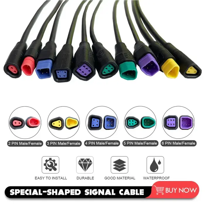 Connecteur de Base Julet 2 3 4 5 6 broches, connecteur étanche pour vélo électrique Bafang, broche d