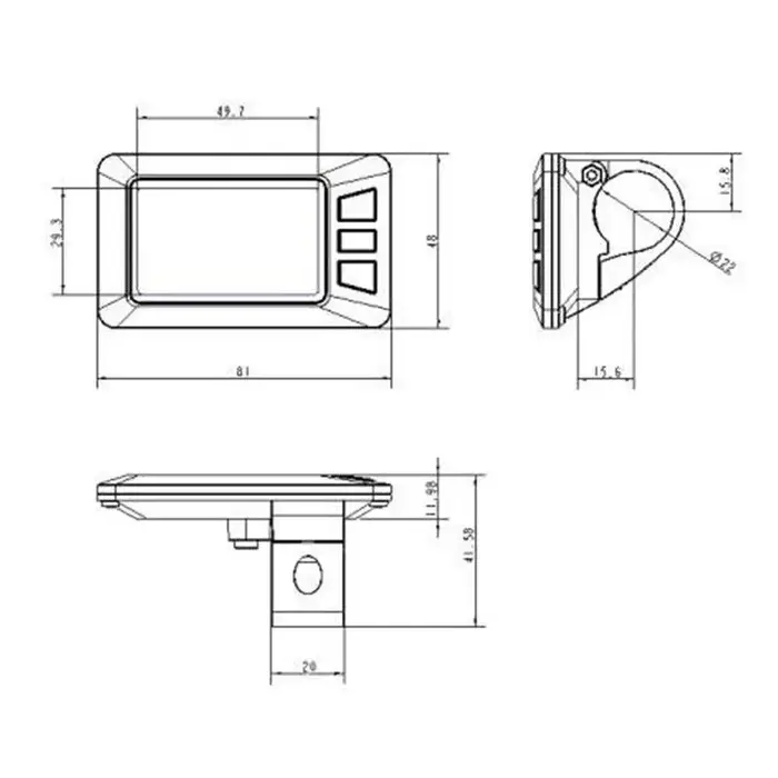 KD21C-Kit de conversion pour vélo électrique avec écran LCD, 48V