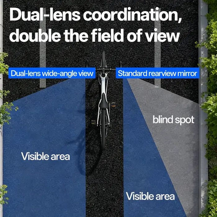 Walosphy 360 ° Rétroviseur double rotatif pour vélo
