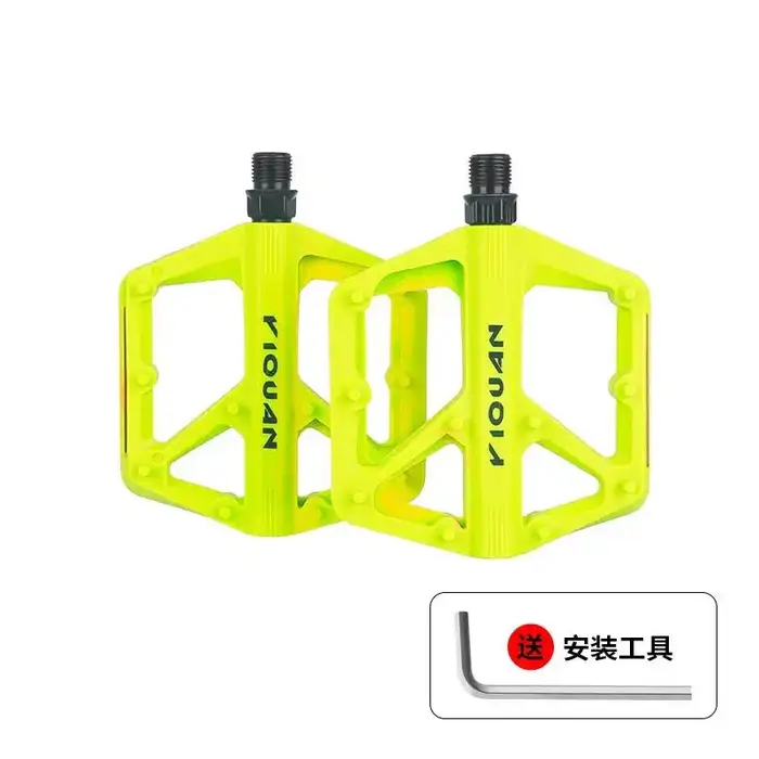 Pédales de vélo ESLNF en nylon avec roulements 9/16'', antidérapantes, légères, larges et plates pou