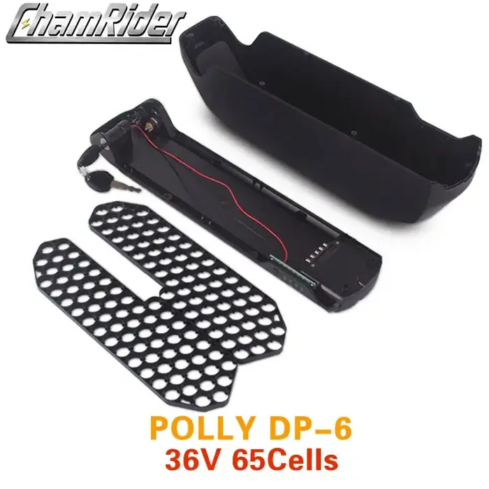 ChamRider-Polly-Boîtier de batterie pour vélo électrique 6, tube alertes onal, bandes de dégrad, 186