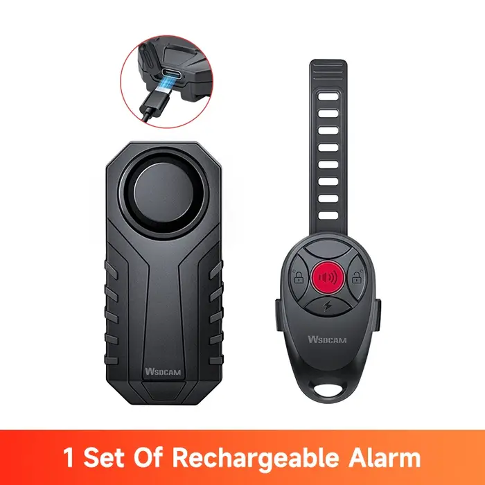 Alarme antivol pour vélo Extractme avec télécommande, 113 dB, étanche IP65, rechargeable par USB-C, 