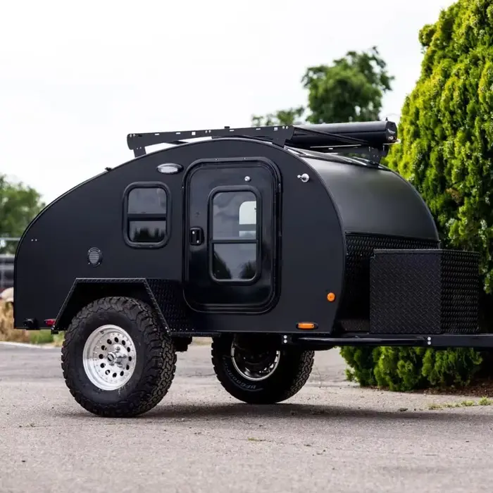 Remorque de camping-car tout-terrain personnalisable en aluminium avec frein électrique