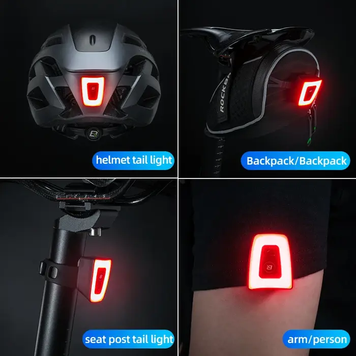 ROCKBROS – feu arrière pour casque de vélo
