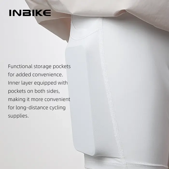 Short de vélo rembourré avec poches pour femme