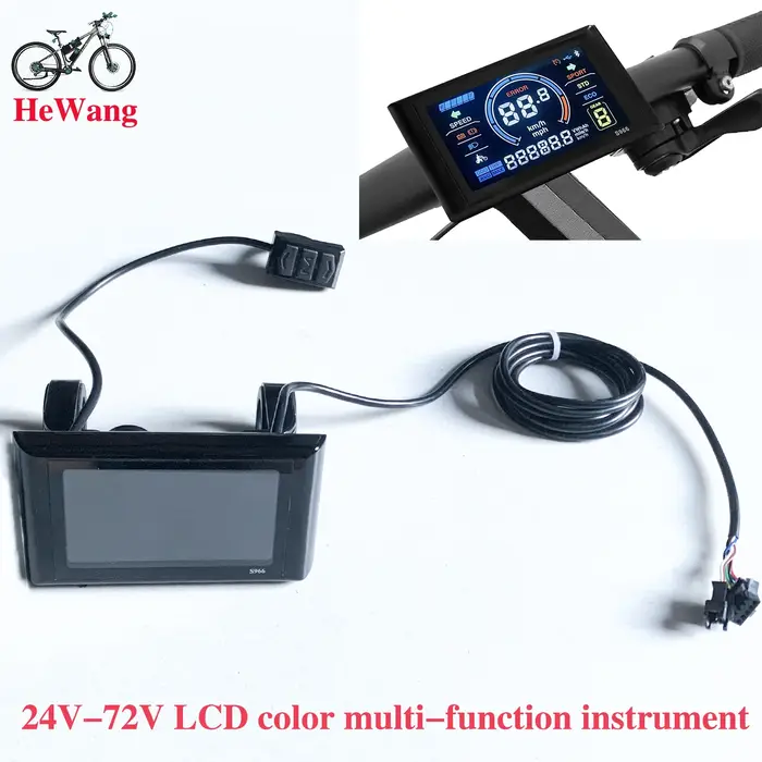 Instrument d'affichage couleur pour Scooter électrique 24V 36V 48V-72V S966 (5 broches + 2
