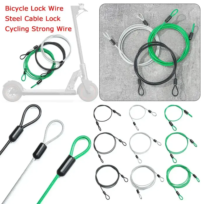Câble de sécurité antivol en acier pour vélo de route et VTT, accessoire de cyclisme, 0.5/1/2 mètres