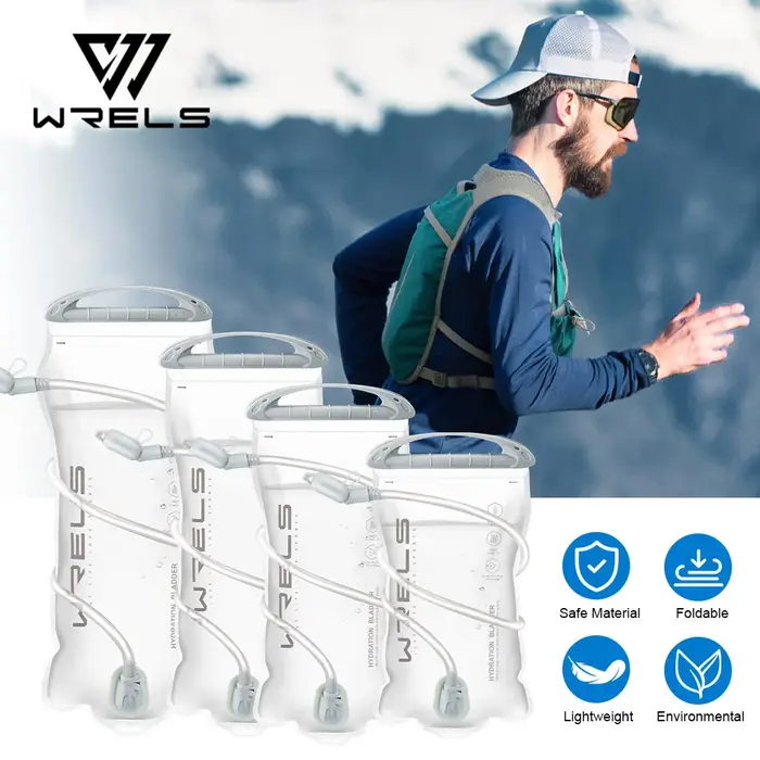 WRELS Pack d'hydratation réservoir d'eau anti-fuite sans BPA sac de rangement de vessie d'eau randon