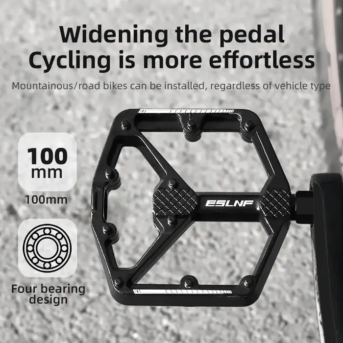 ESLNF pédale de vélo en alliage d'aluminium accessoires de cyclisme Ultra léger élargi roulement antidérapant vtt
