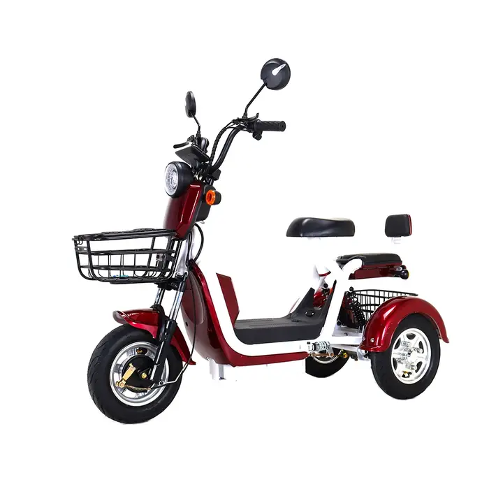 Vente flash - Scooter électrique pas cher - 14 pouces - 48V 12Ah - 3 roues - Moto électrique - Vélo 