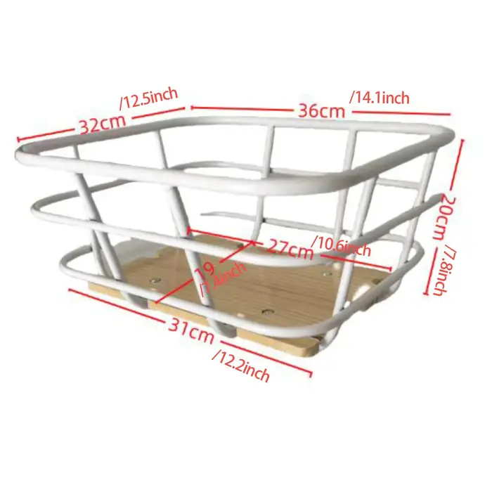 Panier avant de vélo, support de chargement de vélo
