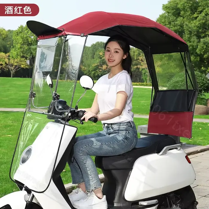 Nouvelle auvent de protection solaire et pluie pour trottinette électrique