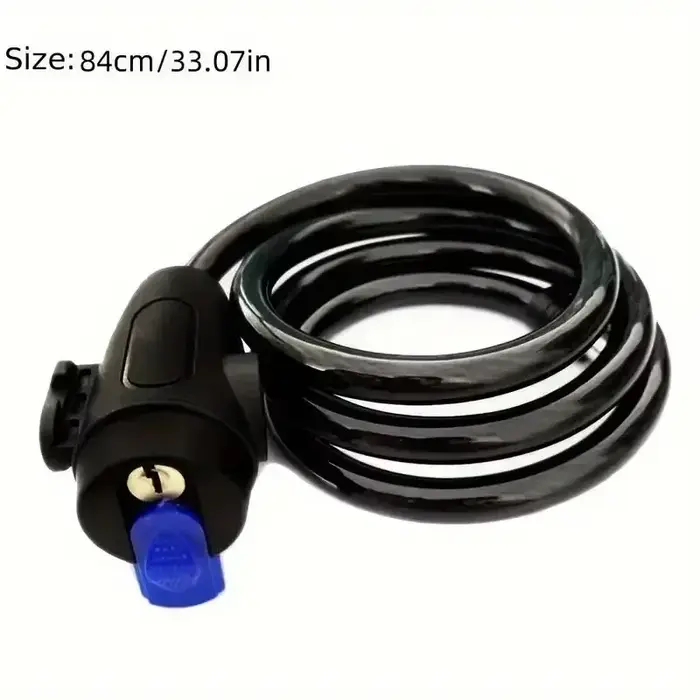 Antivol de chaîne robuste pour moto et vélo en métal avec 2 clés pour une sécurité maximale et un renforcement