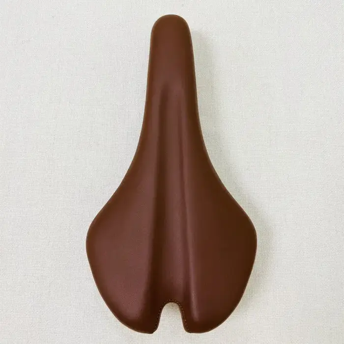 Selle de vélo en cuir marron vintage souple pour vélo de montagne
