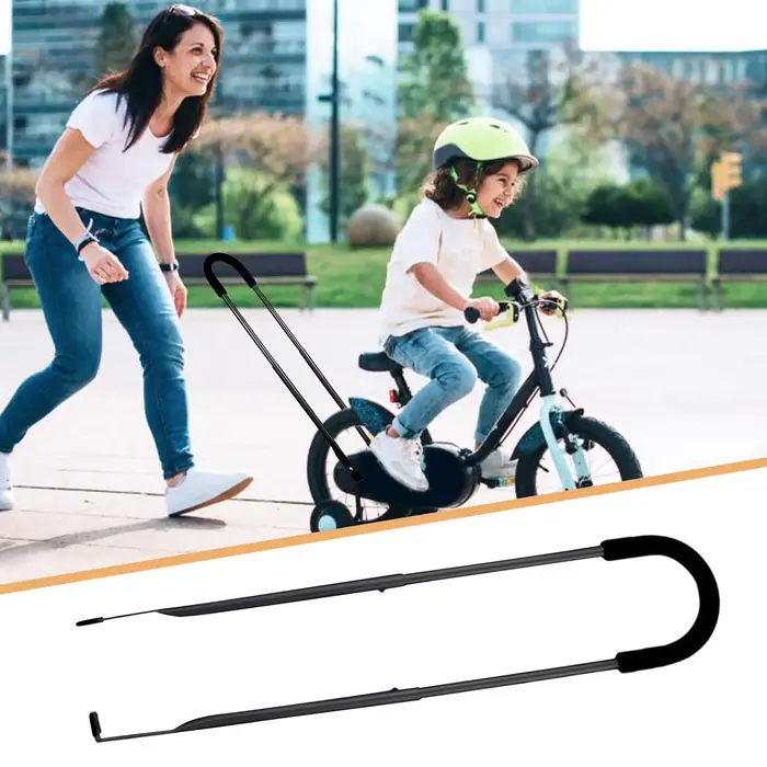 Poignée d'entraînement de sécurité pour vélo d'enfant, accessoire d'apprentissage de l'équilibre pour le cyclisme des enfants 
