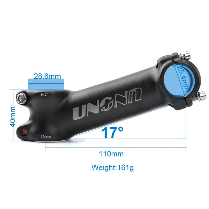 UNO vtt puissance 25.4 guidon Riser 17 degrés vélo
