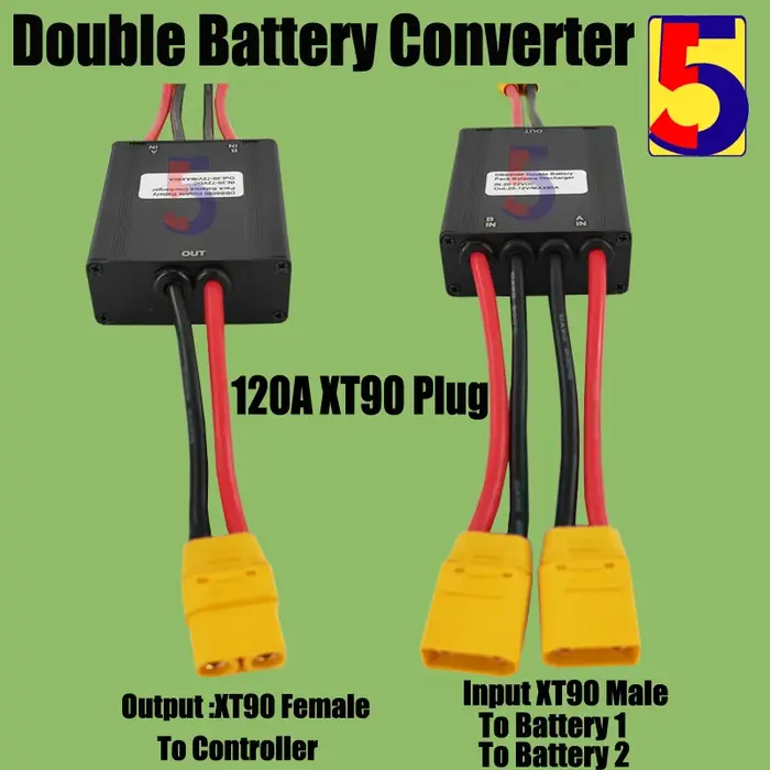 Convertisseur de décharge de batterie double pour vélo électrique