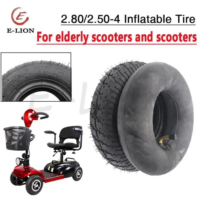 Pneus gonflables 2.80/2.50-4 de haute qualité pour scooters électriques