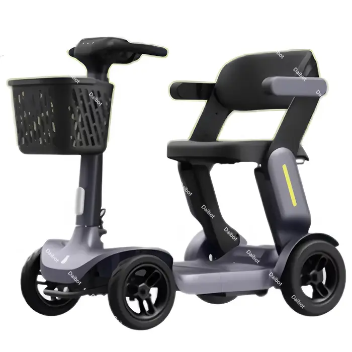 Scooter de mobilité de 10 pouces pour personnes âgées Scooter électrique pliable léger de 250 W hand