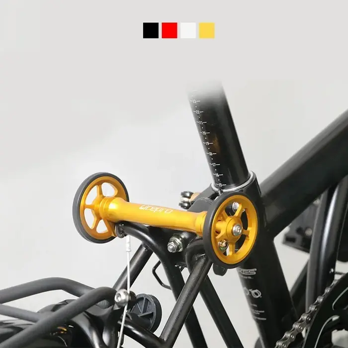 Litepro – barre d'extension et roue facile, pour brompton, supports arrière, bloc, tige télescopique