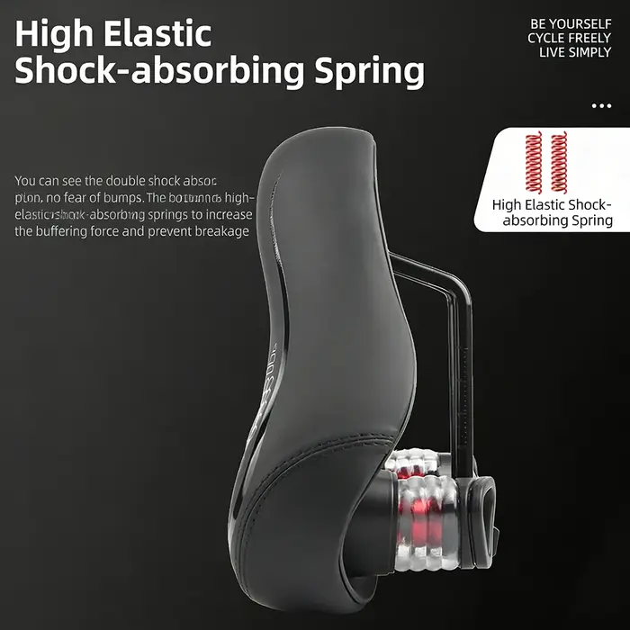 Selle de vélo, absorption des chocs hautement élastique