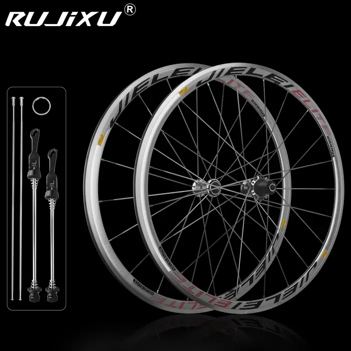 RUJIXU 700C Cadre de jeu de roues de vélo argenté