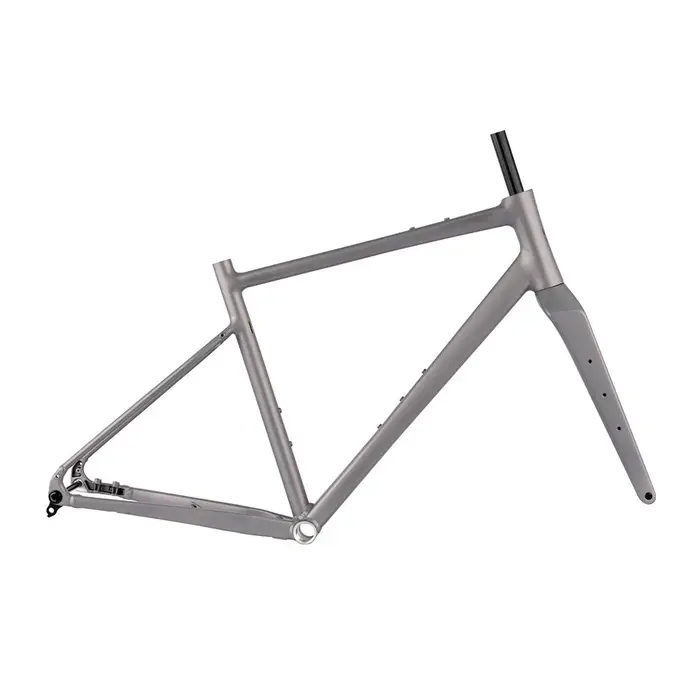 Cadre de vélo de route en aluminium GRAVEL-G2 MAX 700C sans logo 2026 avec fourche en fibre de carbone et dérailleur