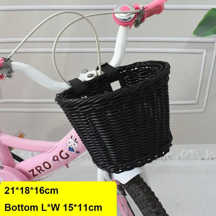 Nouveau panier de vélo en rotin et osier pour enfants avec ceinture, 10 Styles, sac de rangement de